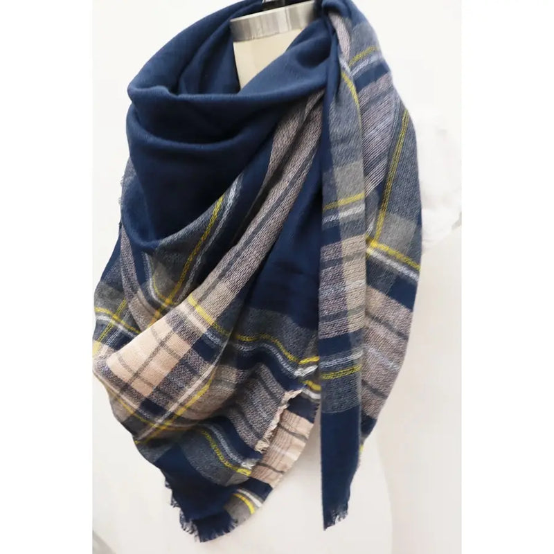 Plaid Oversized Blanket Scarves- Two colors