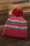 Metallic Striped Pompom Beanie- 3 colors