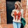 PLAID HOLIDAY BOW LONG SLEEVE TEE (preorder arrival 7 biz days)