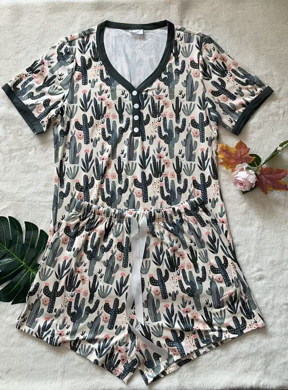 Women's Shorts Pajama Sets-3 prints (preorder arrival early July)
