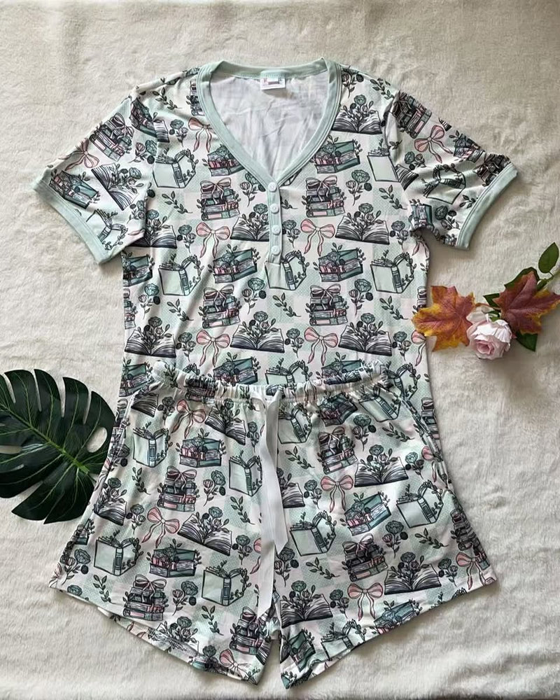 Women's Shorts Pajama Sets-3 prints (preorder arrival early July)