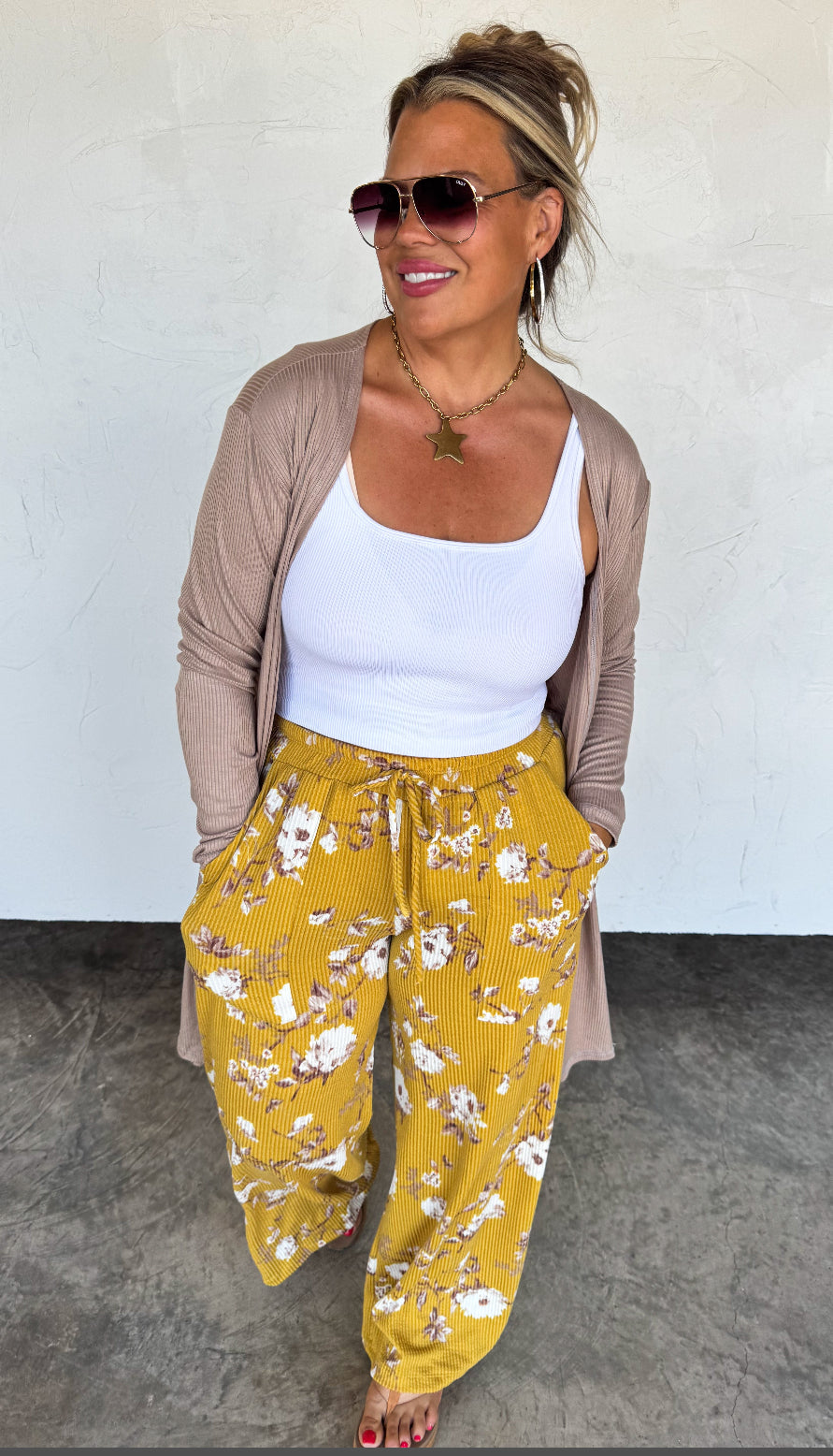 Haddie Wide Leg Floral Pants (preorder arrival mid Sept)