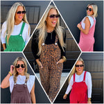 Cheetah and Solid Karli Boho Overalls (preorder arrival first week Dec)