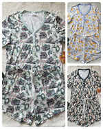 Women's Shorts Pajama Sets-3 prints (preorder arrival early July)
