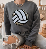 VOLLEYBALL Sequin Patch Sweatshirt (preorder arrival 10 biz days)