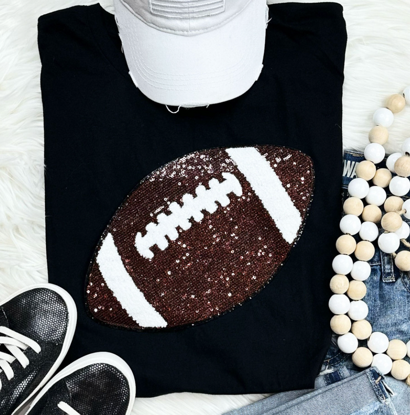 FOOTBALL Sequin Patch TEE (preorder arrival 10 days)