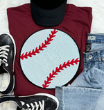 BASEBALL Sequin Patch TEE (preorder arrival 10 days)