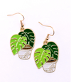 Plant Lover Potted Plant Earrings