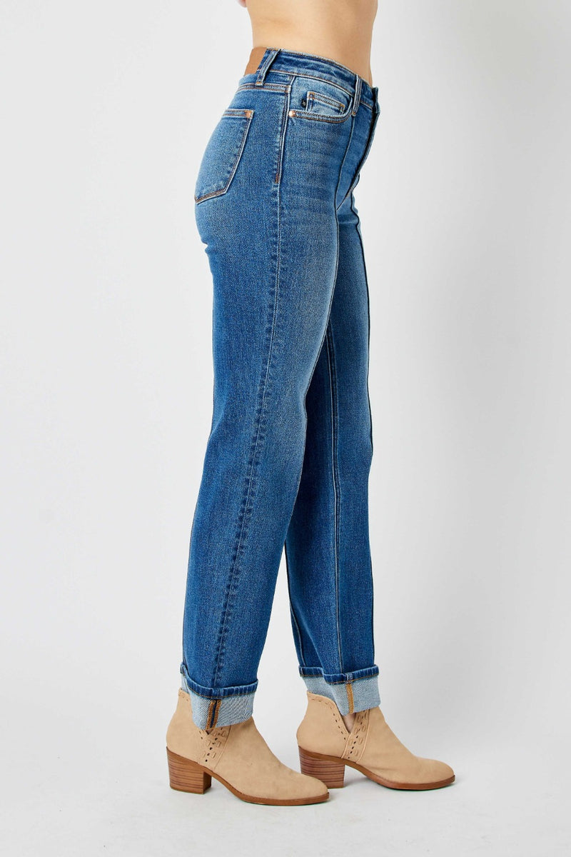 Judy Blue Full Size High Waist Front Seam Detail Straight Jeans