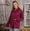 Solid Cowl Neck French Terry Pullover