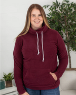 Cozy Burgundy Cowl Neck Sweatshirt