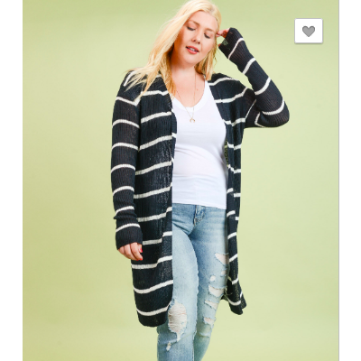 Ribbed Knit Duster